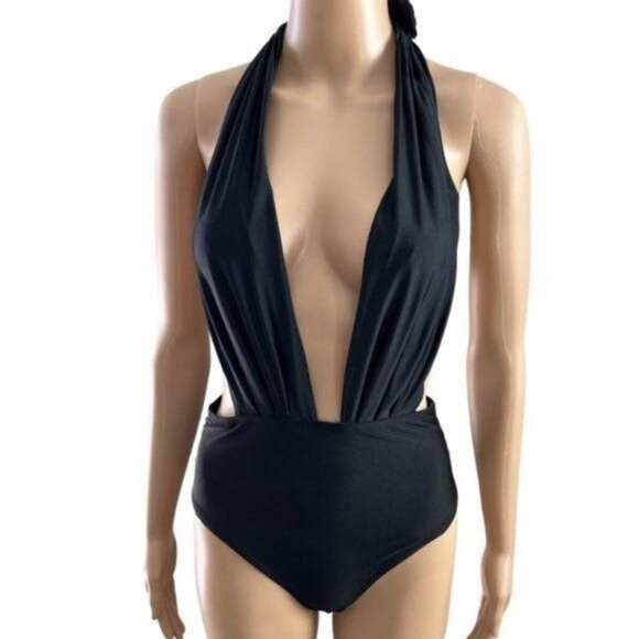 Boutique Brand plunging neckline 1 piece swimsuit - Picture 2 of 11